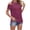 Purple, variant on Cold Shoulder Tops for Women Casual Lace Patchwork Round Neck Short Sleeve Elegant Shirts Solid Color Summer Ladies Blouses (Black,M)