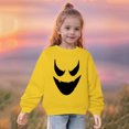 thumbnail image 2 of Chandail à Col Rond pour Garçons, Manches Longues, Blouse à Capuche, Automne et Hiver, Imprimé Cœur, Jaune, 9 Ans, 2 of 4