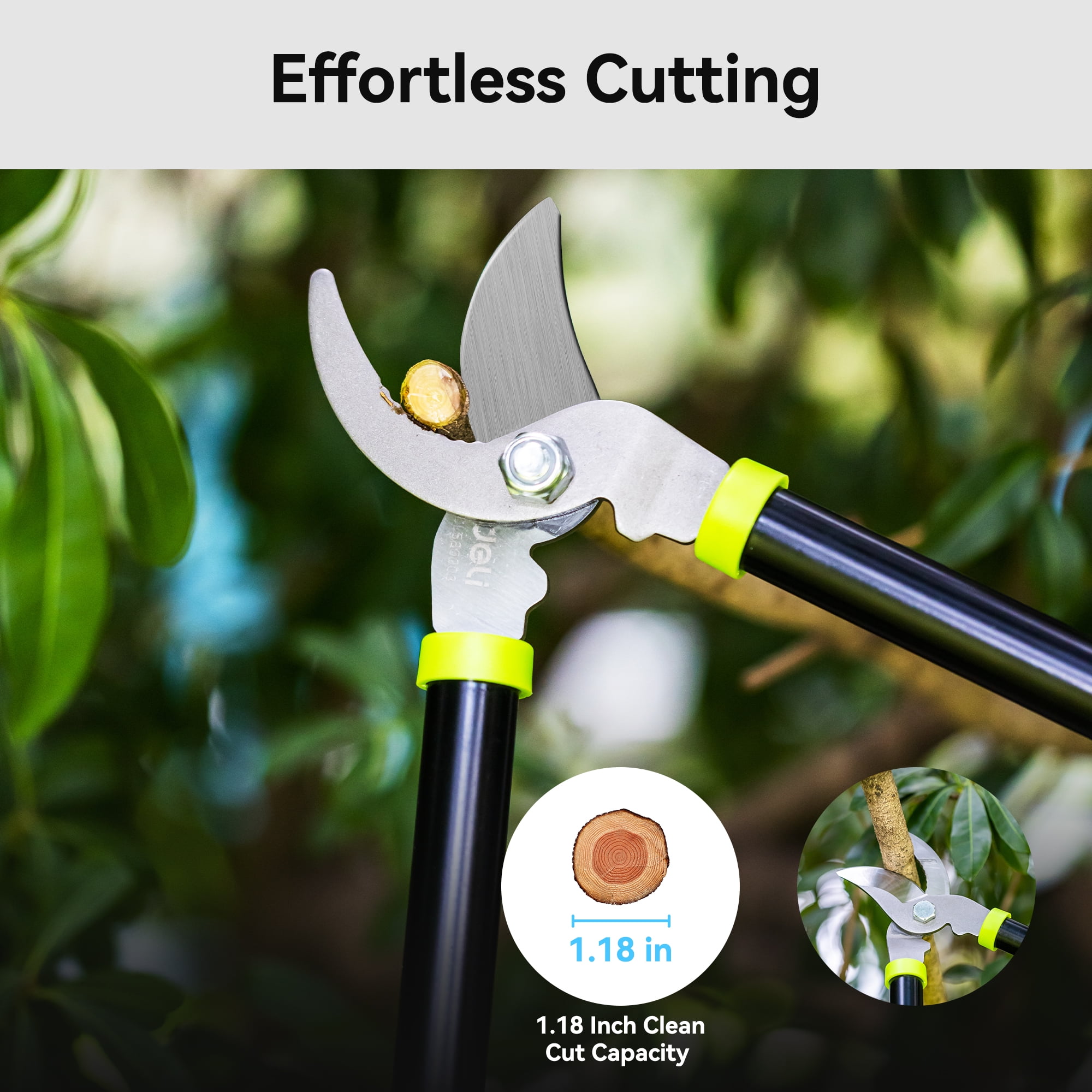 Deli Loppers Hedge Clippers & Pruners Set, 3PCS Hedge Shears Garden Tools, Heavy Duty Tree & Shrub Care Kit for Yard, Lawn & Garden, Branch Cutter Tree Trimmer for Indoor  & Outdoor