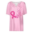 thumbnail image 4 of Cancer Shirts Women Fight Cancer Shirt Cancer Awareness Tshirt Pink Ribbon Cancer Awareness T-Shirt Novelty Graphic Short Sleeve Tops (Pink, XXL), 4 of 4