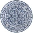 thumbnail image 3 of JONATHAN Y SANTA MONICA 5' Round Area Rug, Palazzo Vine and Border Textured Weave - Navy/Gray, SMB103A-5R, 3 of 3
