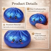 Dumpling Squishy, Glitter Dumpling, Colorful Squishy Dumplings with Box, Soft Squeeze Toy for Stress Relief (White)