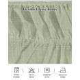 thumbnail image 5 of Sage Green Burlap Texture Bed Skirt King Size, Farmhouse Vintage Sage Green Wrap Around Bed Skirting with Adjustable Elastic Strap, Dust Ruffle Pleated Bedskirts 16 Inch Drop for Bedroom King Beds, 5 of 9
