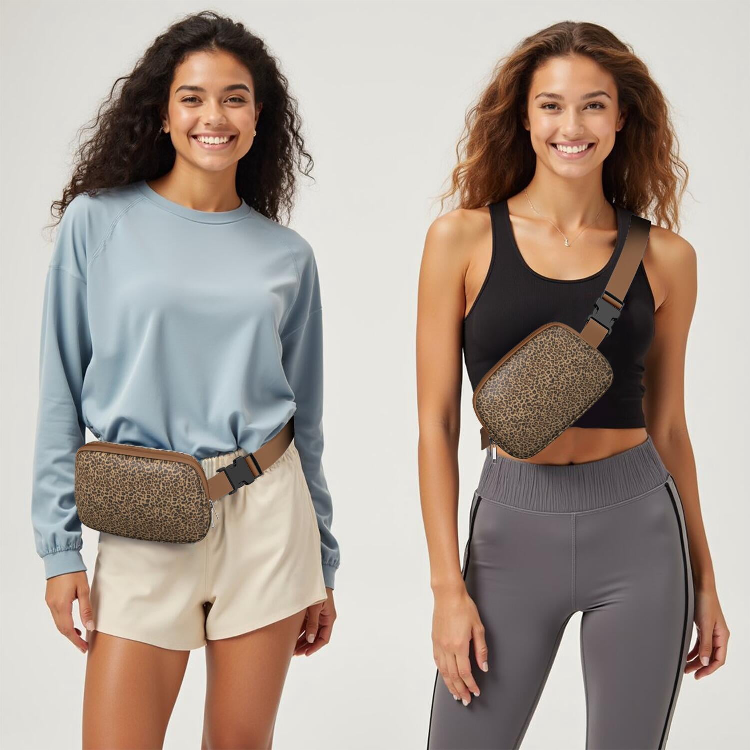 Leopard Print Fanny Pack – Stylish Animal Belt Bag with Modern Spots Pattern, Fashion Texture Design