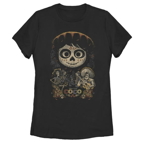 Women's Coco Miguel & Musical Scene  Graphic Tee Black Large