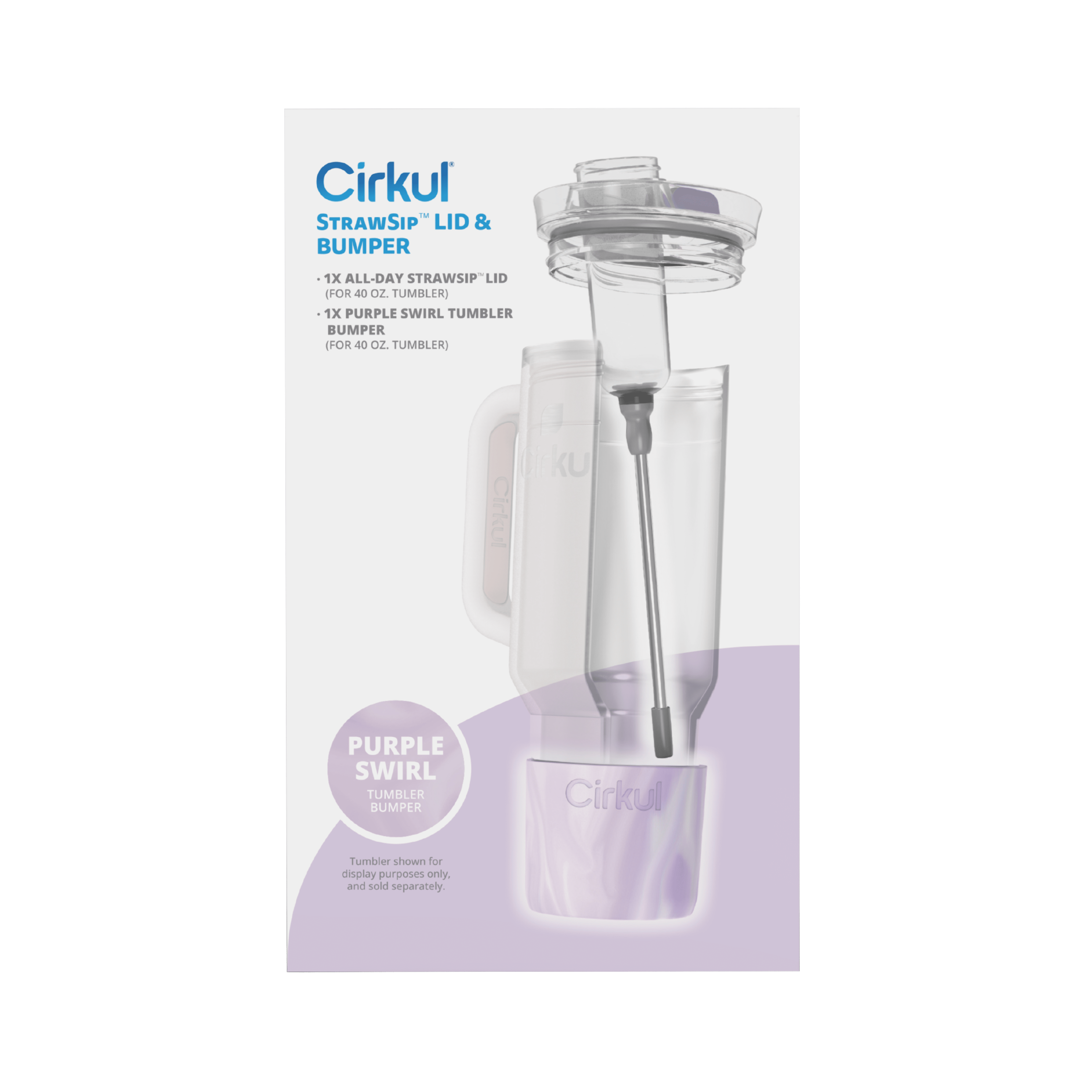 Cirkul All-Day StrawSip Lid & Bumper, Purple Swirl