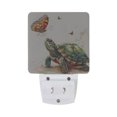 thumbnail image 2 of Turtle Butterflies Watercolor LED Night Light with Smart Sensor Plug Into Wall Dusk to Dawn 2 packs, 2 of 7