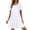 White, variant on HAJWOH Sundresses for Women Summer Casual Loose Fit Round Neck Short Sleeve Dresses Plain Flowy Work Beach T-Shirt Dress
