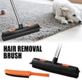thumbnail image 1 of Rubber Broom  2 In 1 Pet Hair Broom Carpet Rake Pet Hair Remover Broom, 1 of 10