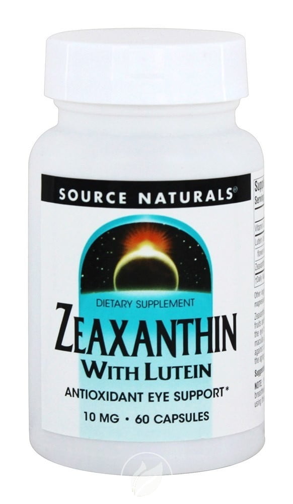 Source Naturals, Zeaxanthin with Lutein, 10 mg, 60 Capsules, Pack of 2