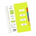 thumbnail image 2 of Spiral Notebook - 4 Subject Notebook, College Ruled Notebook with Dividers Pocket, Tabs Label, for Writing Journal, Home & Office Supplies, 7.5"X10"(Light Green), 2 of 5