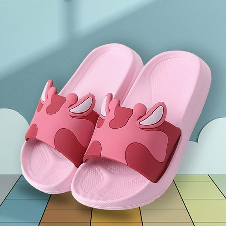 

Oalirro Slide Sandals Toddler Infant Kids Baby Girls and Boys Cute Indoor Home Non-slip Slippers