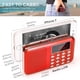 thumbnail image 3 of Mini radio portátil FM Radio de bolsillo con linterna LED, altavoz de radio digital compatible con tarjeta Micro SD/TF/USB, ahorro de escaneo automático, funciona con batería recargable de 600 mAh Ormromra HMKY190-2, 3 of 6