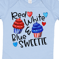 thumbnail image 4 of Inktastic 4th of July Red, White and Blue Sweetie Cupcakes and Stars Boys or Girls Baby Bodysuit, 4 of 5