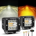 thumbnail image 1 of Luces LED cúbicas Auxbeam de 3 pulgadas y 72 W, doble color ámbar y blanco, 1 of 5