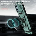 thumbnail image 6 of for iPhone 13 Pro Max Case, Soft TPU & Hard PC Anti-scratch Sliding Cover Full Protection Ring Stand Rotating Kickstand Holder Magnetic Shockproof Phone Case Cover for iPhone 13 Pro Max, Darkgreen, 6 of 7