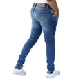thumbnail image 4 of Pantalón rasgado de mezclilla stretch John Silver  Corte skinny Color azul stone, 4 of 6