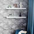 thumbnail image 4 of WELLAND 24 inch Mission Floating Shelves Wall Mounted Shelves Display Rack, 23 3/4"L x 9 1/4"D x 2"T, White, 4 of 5