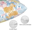thumbnail image 3 of Honeii Zebra Colourful Print Pillow Cases,Plush Throw Pillow Covers,Decorative Pillowcase for Sofa, Couch, Living Room-20"x30", 3 of 6