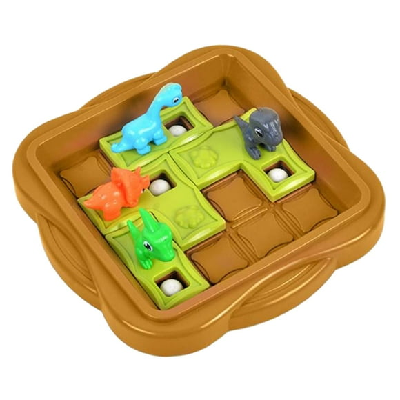 Yinanstore Slide Puzzle Dinosaur Puzzle Game Dinosaur Puzzle Board Interactive Games Brain Teaser Challenges for Boys and Girls Children