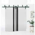 thumbnail image 3 of Sliding Closet Barn Bypass Doors 48 x 96 inches | Planum 0040 White Silk with Black Glass | Sturdy 6.6ft Rails Hardware Set | Wood Solid Bedroom Wardrobe Doors, 3 of 6