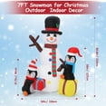 thumbnail image 2 of Homhougo—7FT Penguin Snowman Christmas Inflatables Outdoor Decorations, Outdoor Indoor Lawn Garden Decor, 2 of 6