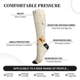 thumbnail image 3 of Lsque Pita Tortilla Pattern Sport Compression Socks for Men & Women 15-20 mmHg Knee High Nurse Pregnant Running Medical and Travel Athletic, 3 of 6