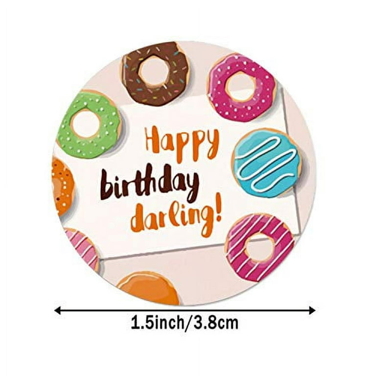 Birthday Stickers for Kids, 1000 PCS Happy Birthday Stickers for Kids,  Balloon Shaped Happy Birthday Stickers in 16 Pattern, Assorted Vibrant  Colors