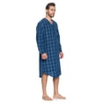 thumbnail image 2 of Ashford & Brooks Mens Woven Long Sleep Shirt Nightshirt, Blue/Grey, L, 2 of 4