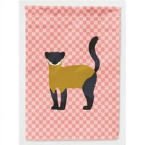 Caroline's Treasures BB7874GF Yellow-Throated Marten Pink Check Flag Garden Size , Small, multicolor