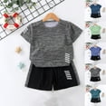 thumbnail image 4 of CHEEREAM Boys Shorts Sets 2 Piece Tee Shirt and Athletic Shorts for Kids Short Sleeve Summer Outfit Sets for Boys, 4 of 4