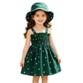 thumbnail image 2 of Busydd 3 Months-3 Years Baby Girl Dress with Hat Fashion Floral Print Sleeveless Sundress Casual Summer Cute Girls Dresses 6-9 Months, 2 of 8