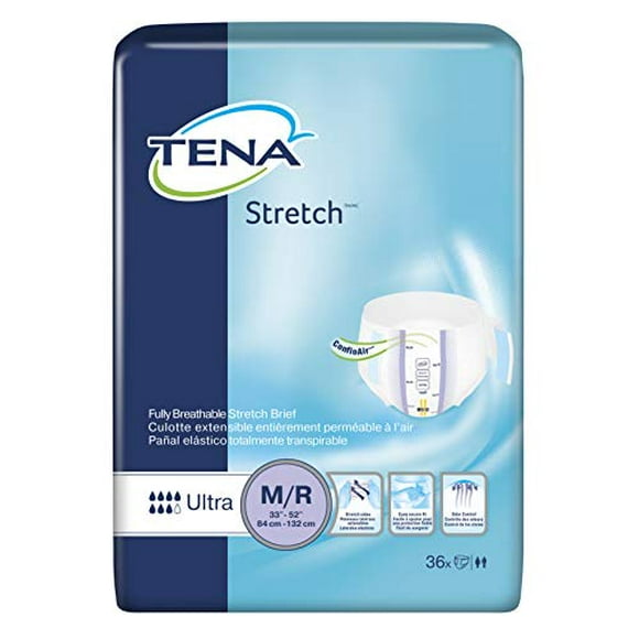 Slip Tena Ultra Stretch, Moyen/régulier, 32"-52"