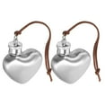 thumbnail image 4 of Miangastore 2 Pcs Flasque en Forme de Cœur en Acier Inoxydable 7.5X5.5X2.5In pour Femmes Voyageurs, 4 of 8