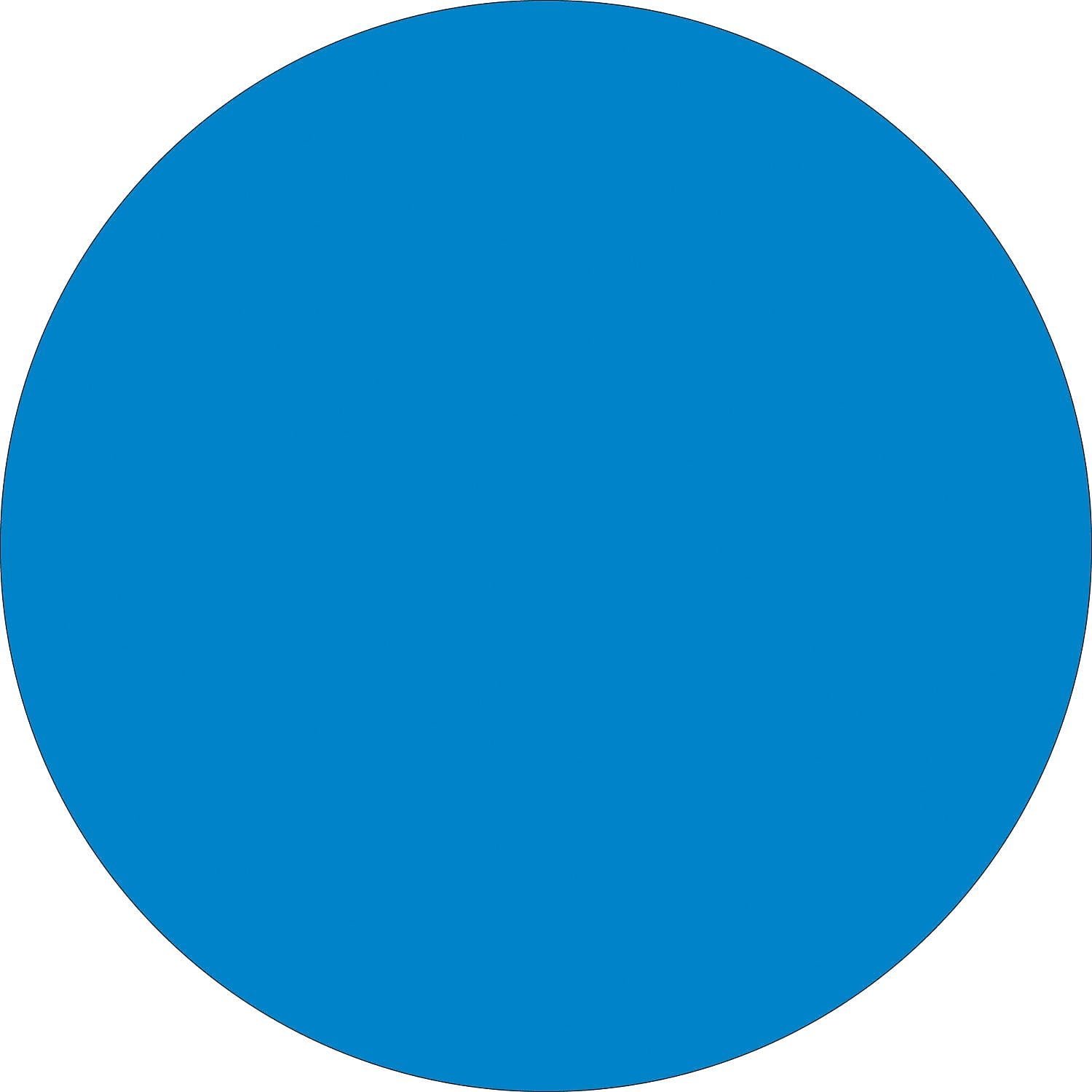 Tape Logic Inventory Circle Labels 2' Light Blue 500/Roll DL613C