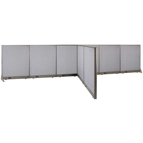 GOF T-shaped Freestanding Partition (72”D x 204”W x 48”H) Office Room Divider, Privacy Screen, Workstation Cubicle