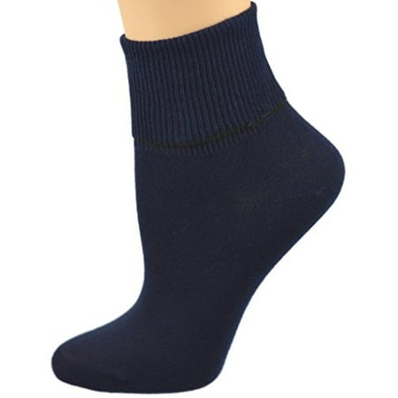 Sierra Socks - Sierra Socks Women's 3 Pair 100% Cotton Ankle Turn Cuff ...