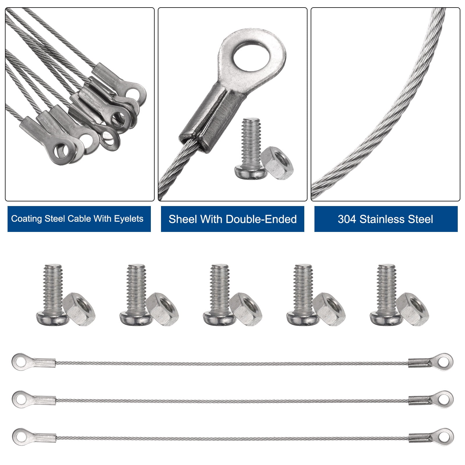 Unique Bargains Durable 304 Stainless Steel Cabinet Door Restraint Hinge Limiter 8"