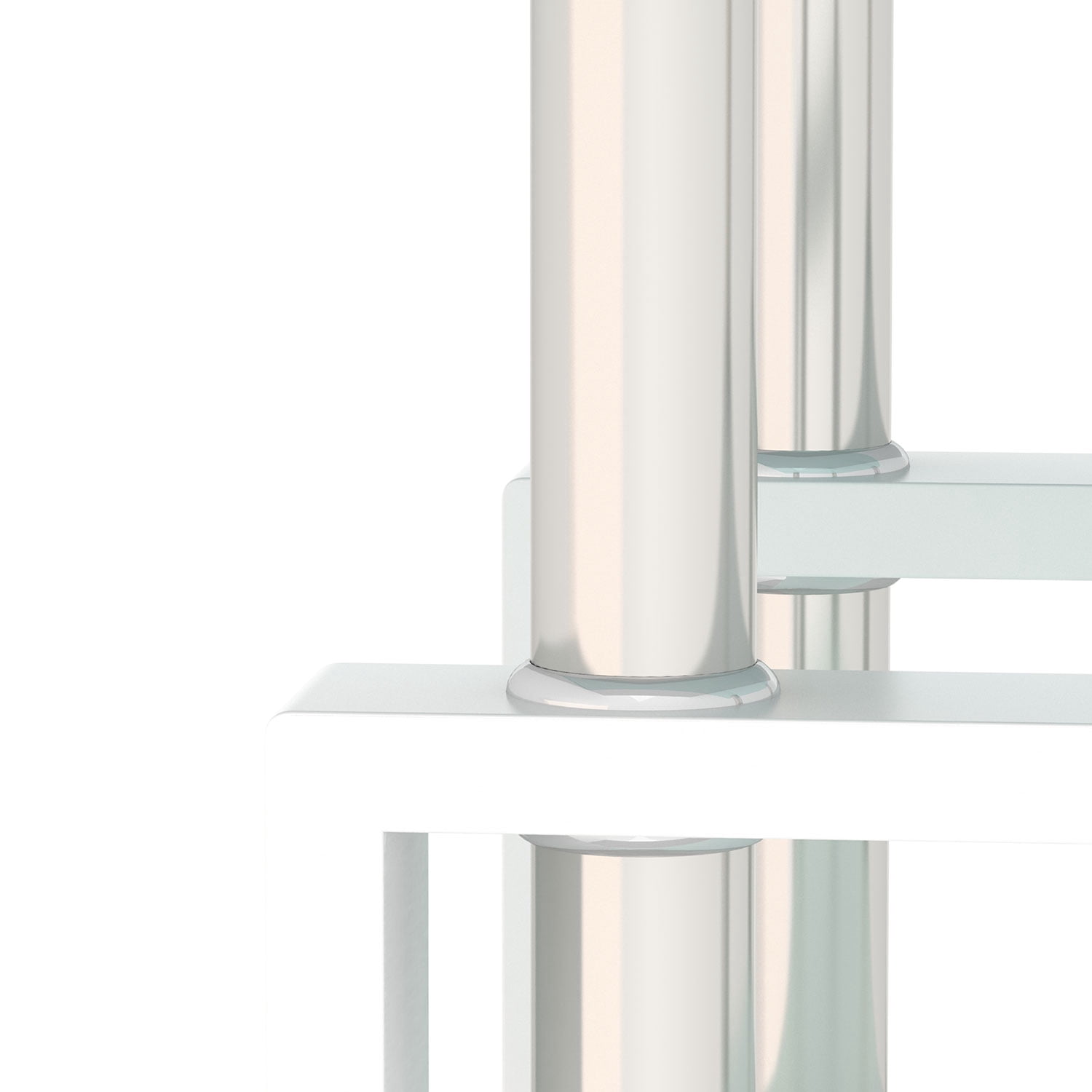 Royard Oaktree End Table Set of 2, Modern Square Tempered Glass Side Table with Shelf for Bedroom