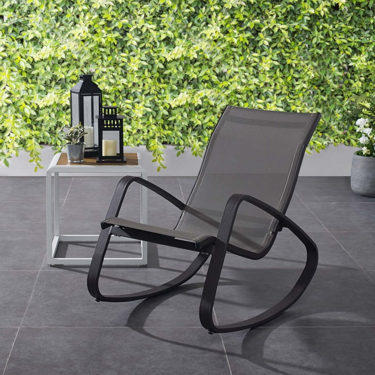 Contemporary Black Garden Loungers NNEVL Piece Garden Lounge Set