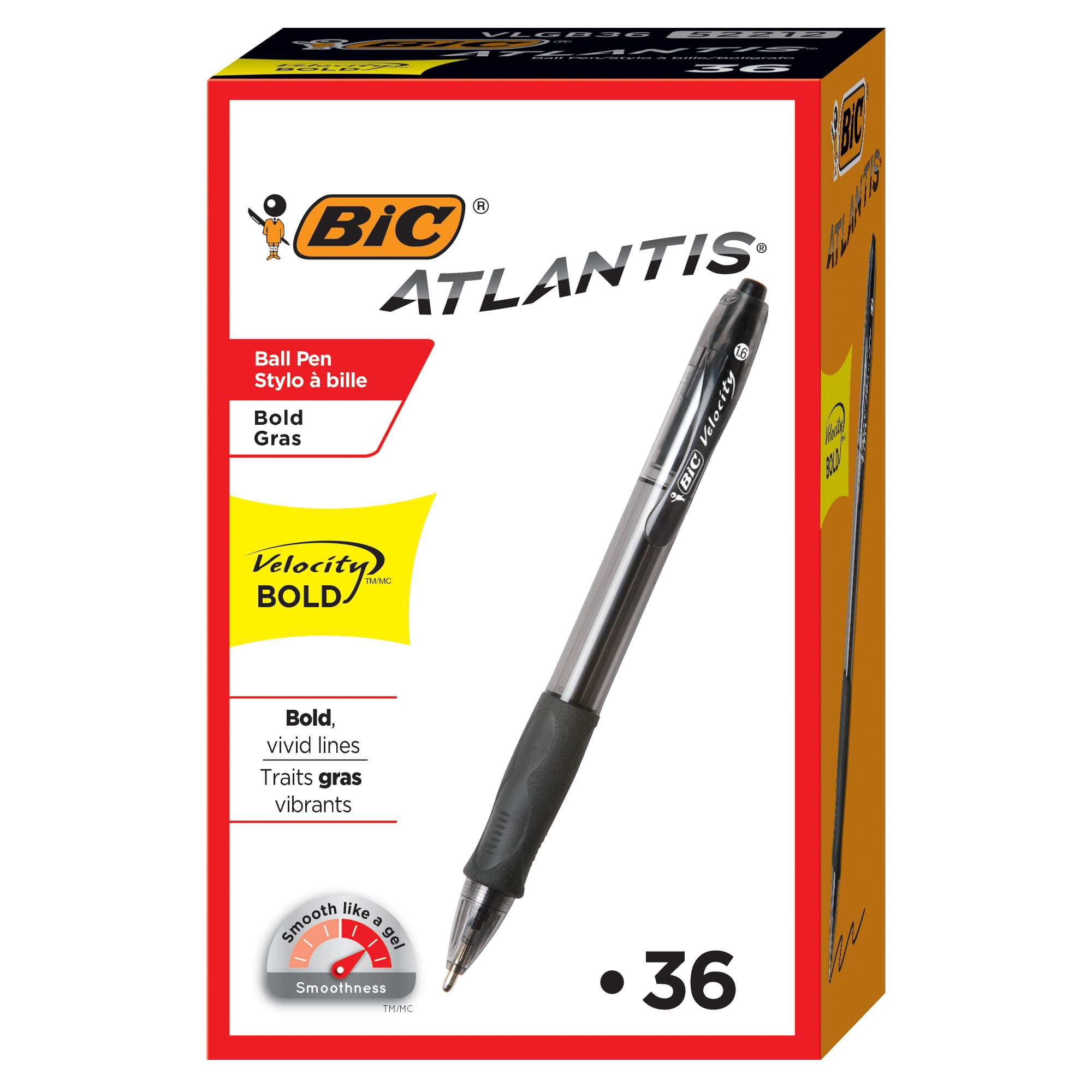 BIC Velocity Retractable Ballpoint Pen Blue Ink 1mm Medium Dozen Vlg11be for sale online 