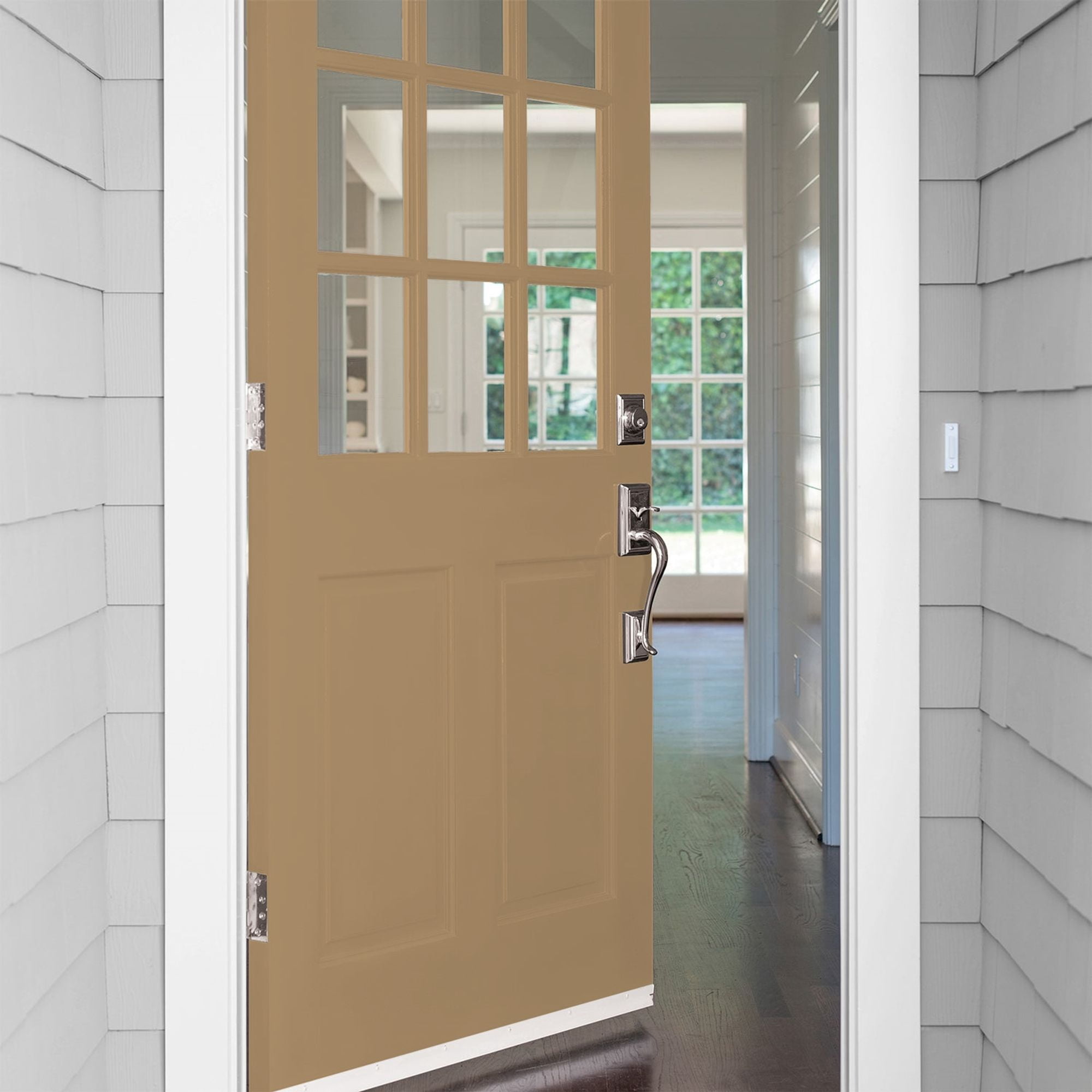 Glidden High Endurance Plus Coffee With Cream Satin Exterior Paint and Primer, 1 Quart