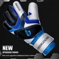 thumbnail image 4 of Goalkeeper Gloves Youth Soccer Training Gloves Embossed Anti-Slip Latex Adjustable Wristband, 4 of 11