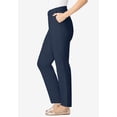 thumbnail image 3 of Woman Within Plus Size Petite Adjustable Waist Straight-Leg Chino, 3 of 5
