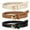 D-Black+Brown+Beige, variant on WHIPPY Skinny Women Leather Belts for Dress Skinny Waist Belt for Jeans with Gold Buckle