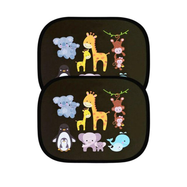 paquete de 2 parasoles de dibujos animados para ventana lateral, protección UV, protección solar, protección solar que protege