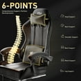 thumbnail image 7 of HLDIRECT Ergonomic Gaming Chair with Footrest & Headrest, Adjustable Height Office Chair, 7 of 7