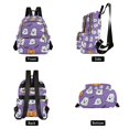 thumbnail image 4 of FORMRS Mini Backpack Purse for Women Quilted Travel Daypack Casual Shoulder Bag, Halloween Ghosts Purple, 4 of 7