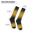 thumbnail image 2 of JUNZAN Gold Glitter Gradient Pattern Fun Novelty Knee Warmer High Socks, 2 of 6