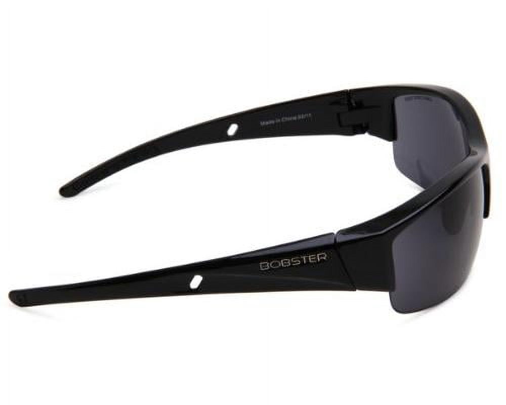 Bobster Ryval Street Series, Shiny Black 1/2 Frame, Smoked Lens
